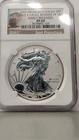 2012 S United States American Silver Eagle, Reverse Proof, NGC PF 69 E. Release