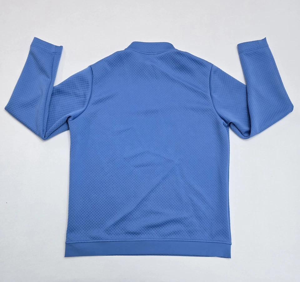 Suéter Pullover ADIDAS GOLF Para Hombres DWR 1/4 Cremallera Azul Claro Para Hombres Talla Grande Foto 2 de 4