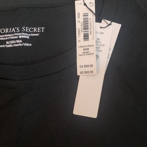 Victoria's Secret Sweet Dreams T-Shirt schwarz Baumwolle Strick Kurzarm M - Bild 3 von 5