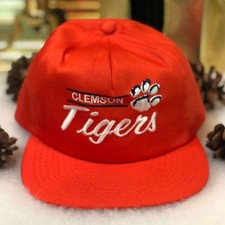 Vintage 90s NCAA Clemson Tigers American Needle Twill Snapback Hat Cap NWOT New