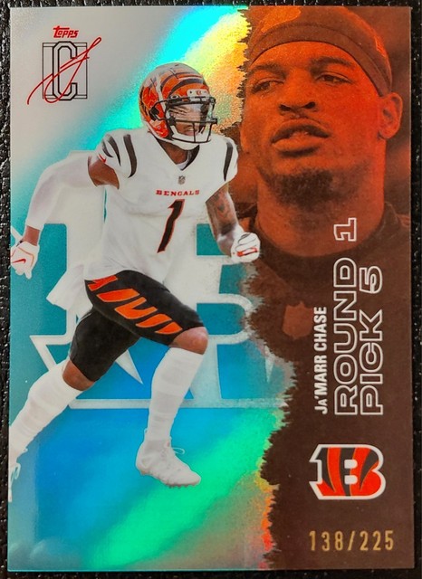 2025 Topps Signature Class Chrome Ja'Marr Chase #12 Teal Refractor /225