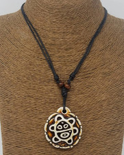 Taino Symbol Necklace Coqui Sun Cemi  Adjustable Unisex Cord  Puerto Rico