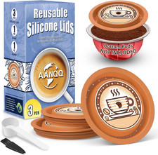 Reusable Lids for Nespresso Pods Vertuo, 3Pcs Food Grade Silicone Caps for Any S