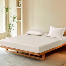 Luxury Mulberry Silk Fitted Sheet Set 3 Pcs, Queen Silk Bed Sheet Set with 16"