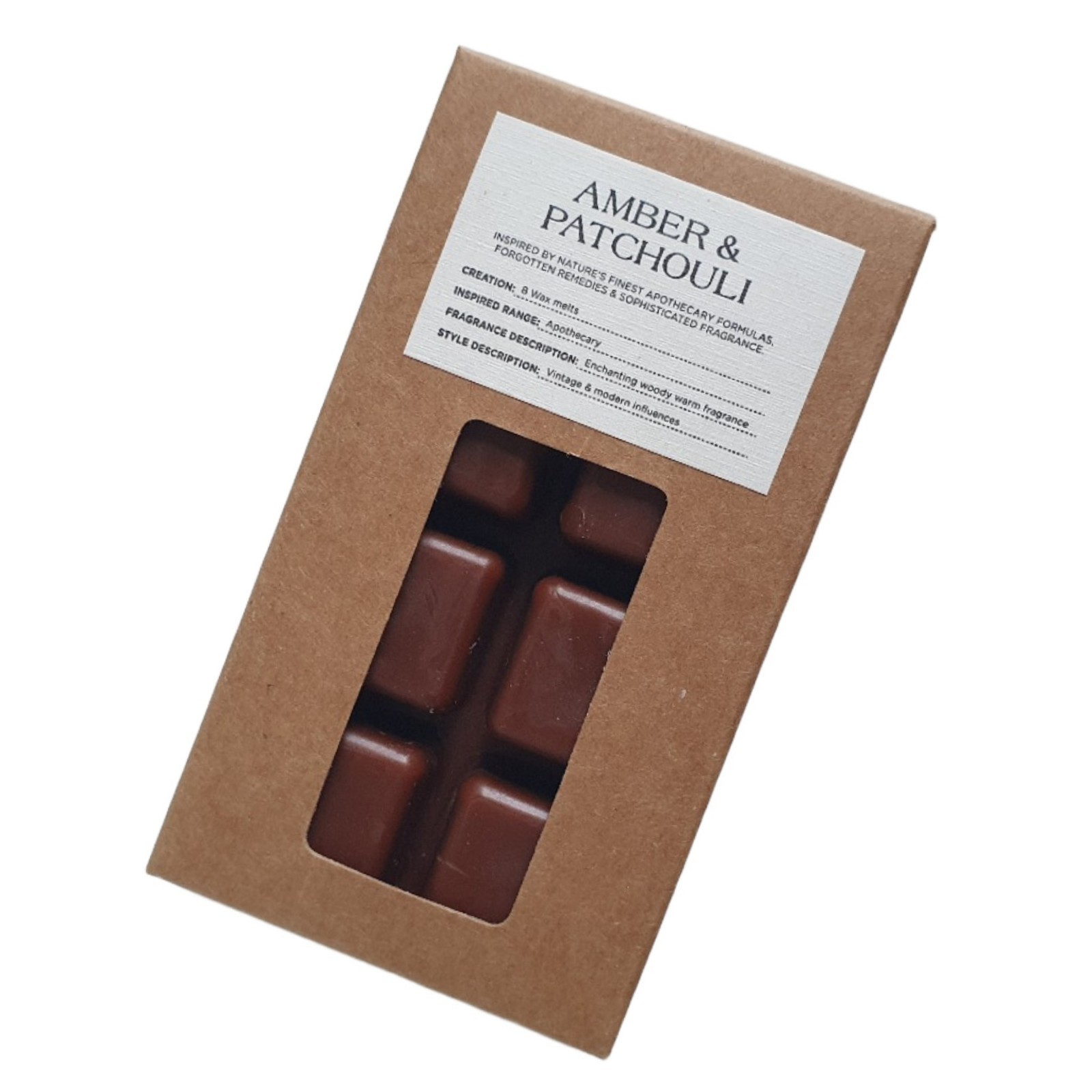 Amber & Patchouli Wax Melts 100g Apothecary - PACK OF 8