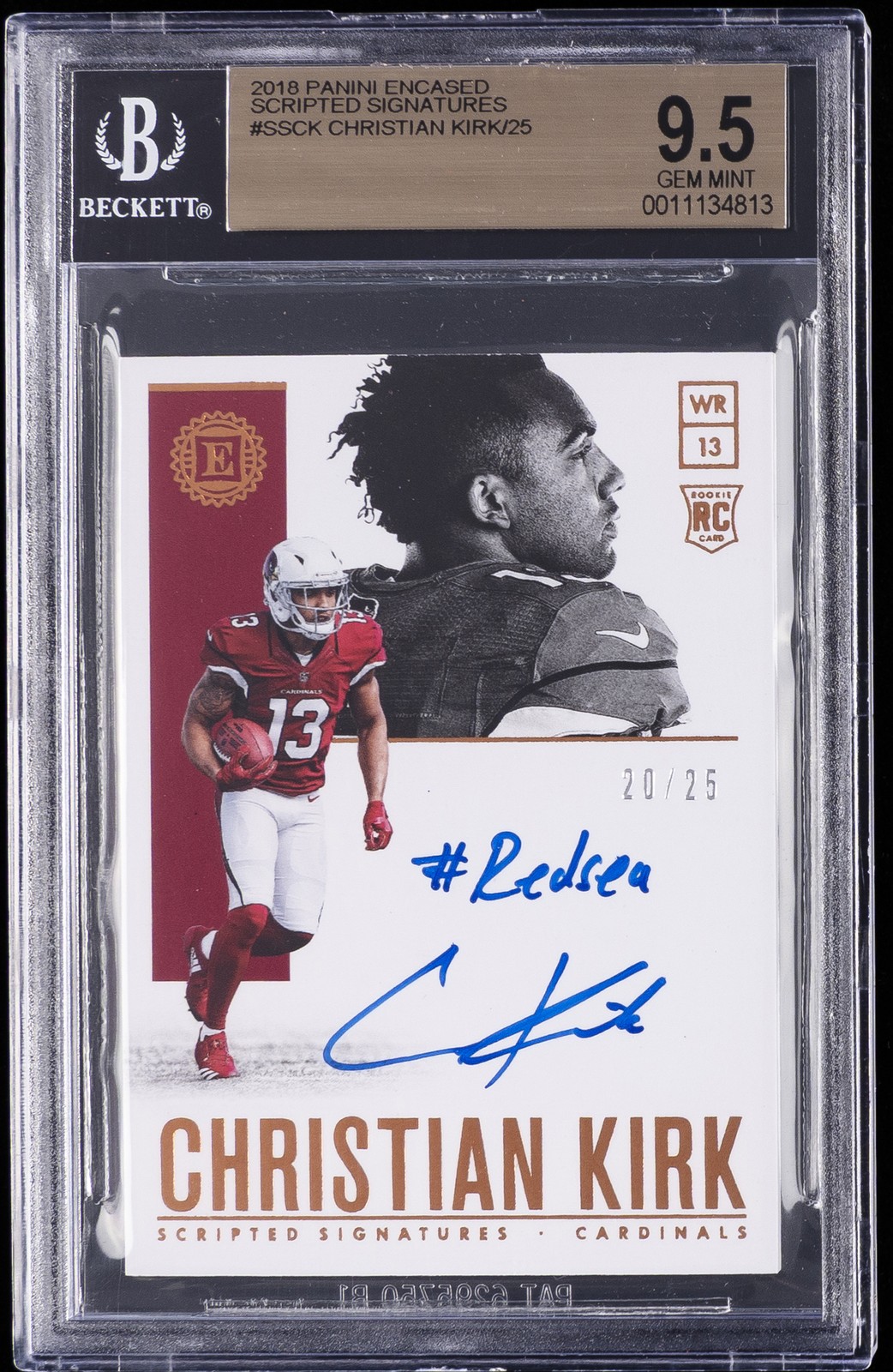 Christian Kirk Panini Encased Scripted Signatures #CK Base
