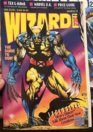 🔥Guía de cómics de 1993 Wizard Press - Cubierta de Wolverine - Volumen 1 ~ #19 X-Men 👀 - Imagen 1 de 20