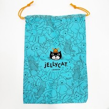 Jellycat London Dust Bag 11"x15.5" Blue Drawstring Pouch Plush Stuffie Storage