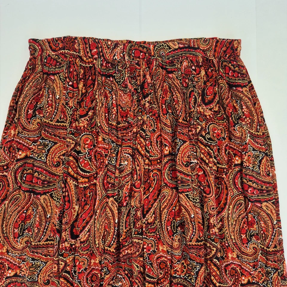 Falda ORVIS Pequeña Roja Midi Cachemira Confort Cintura Cordón Foto 2 de 4