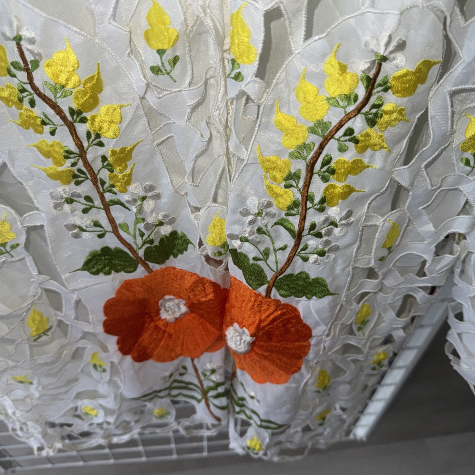 Unknown oriental HAND CRAFTED OPEN WORK JACKET SI… - image 3