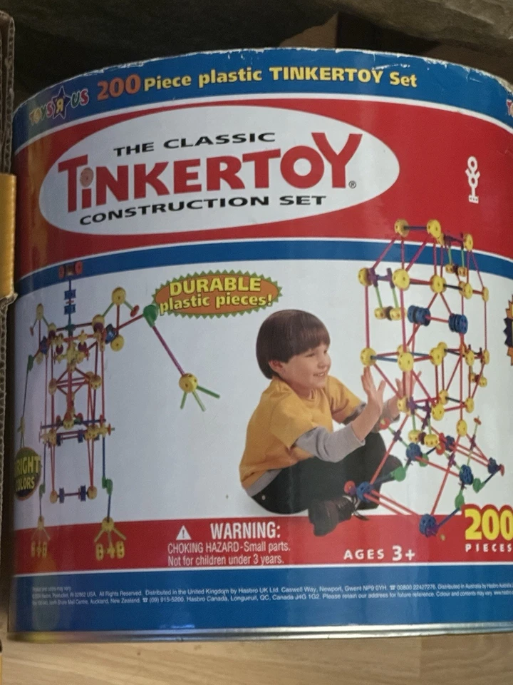 Hasbro Classic Tinkertoy Construction Set 2004 Toys R Us 350 Piece Lot - Image 4 of 4