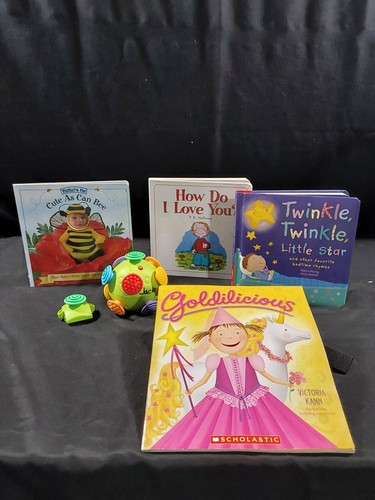 Lot Of 4 Childrens/baby Books And Imagine Sensory Bumpie Ball Toy Princess