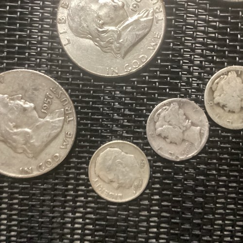 4 Franklin Halves + 4 90% Silver Dimes Lot – 1.73 ozt ASW – 1951-62 Coins - Picture 23 of 23