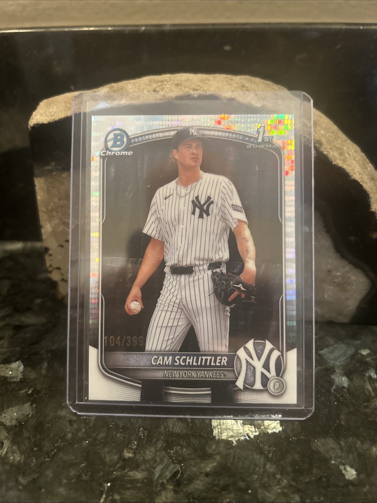 2025 Bowman Chrome 1st CAM SCHLITTLER PULSAR REFRACTOR YANKEES /399 GRADABLE