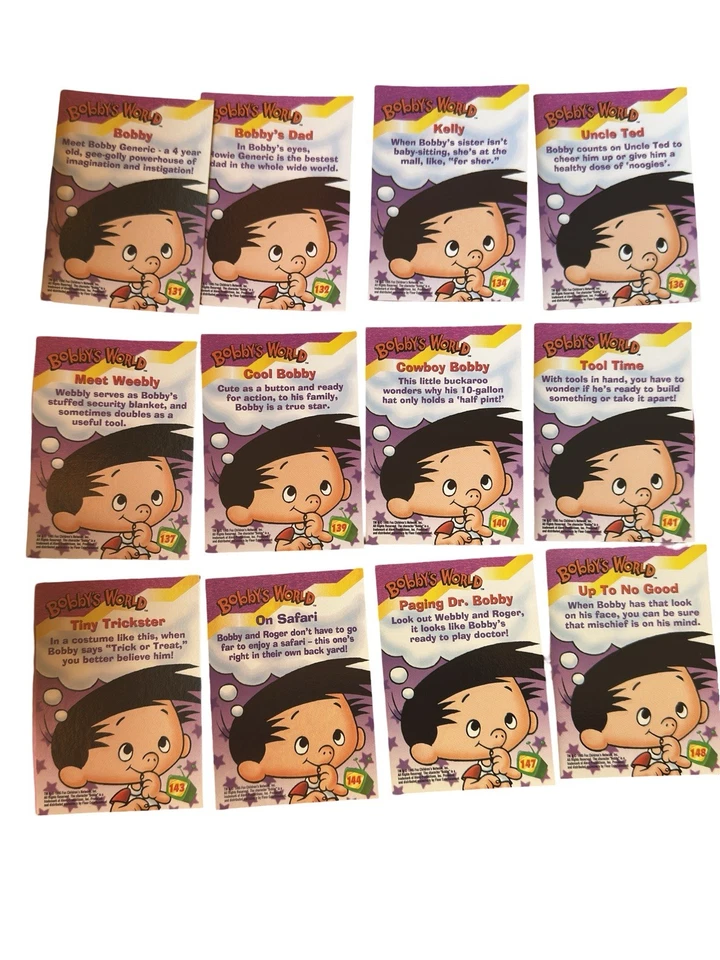 Lote de 12 cartas Fleer Ultra Fox Kids Bobby’s World 1995 - Juego parcial Foto 2 de 4