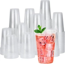 RACETOP 500 pack 9 oz Disposable Plastic Cups, Clear 9 Ounces, 