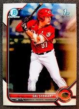 2022 Bowman Draft Chrome Baseball Sal Stewart 1st Bowman Chrome !!  BDC-122 Reds