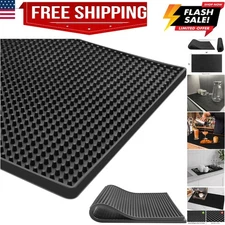 Extra Large Bar Mats for Countertop 16X28'', Thicker Rubber Coffee Bar Mat, D...