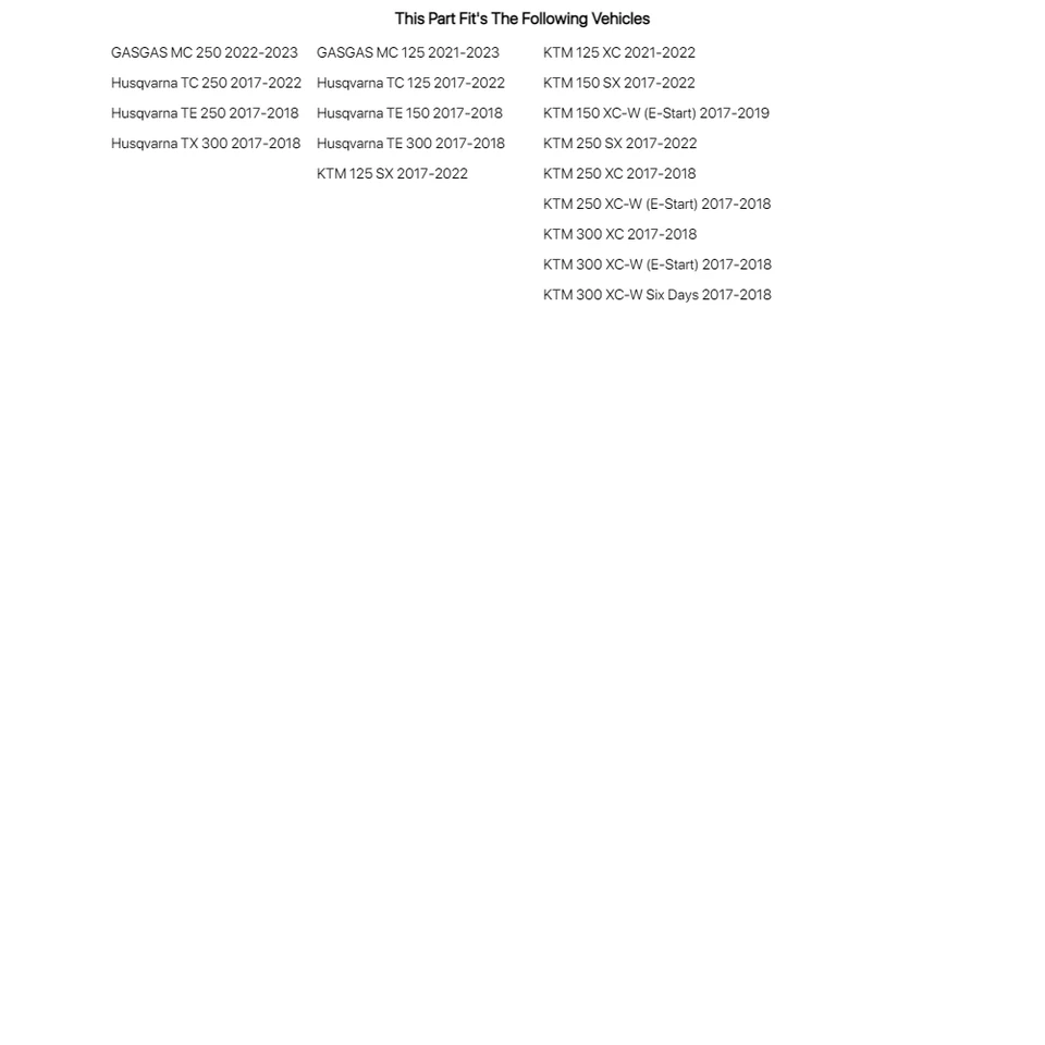 Tusk Carburetor Rebuild Kit For Husqvarna TX 300 2017-2018 - Image 2 of 2