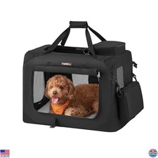 Feandrea 24" Portable Collapsible Dog Crate - Travel Kennel for Indoor/Outdoor