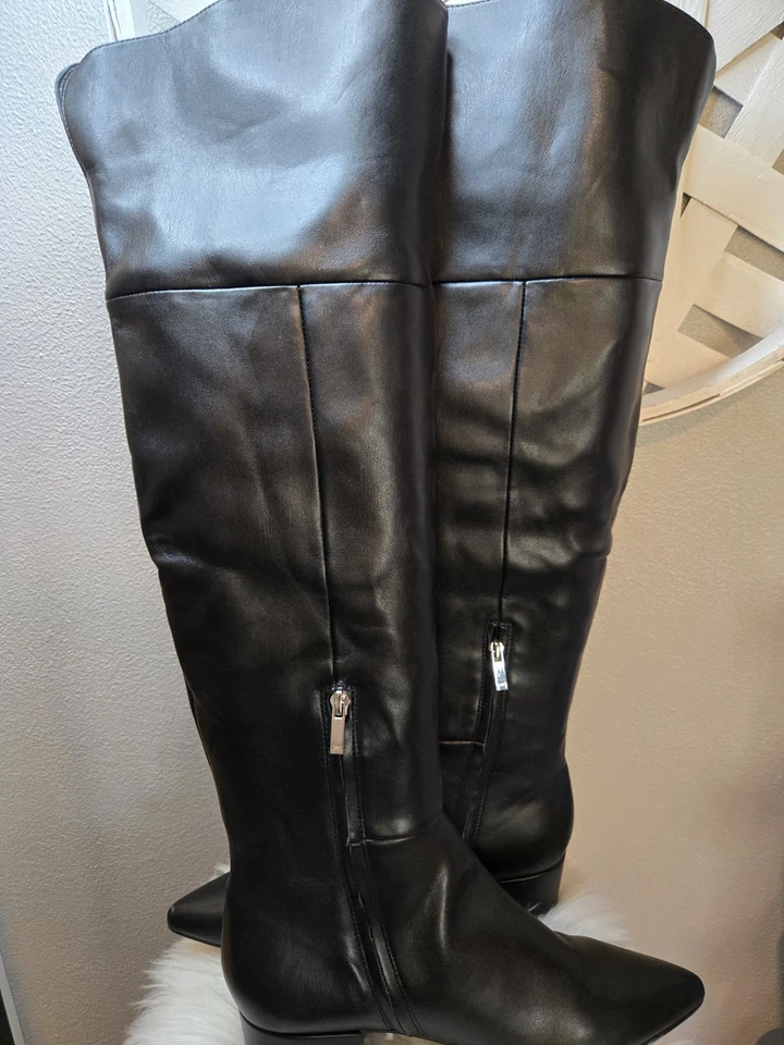 Marc Fisher Lottie над колена ботинки в гладкий черный. Размер 10 М - новый Ret $239 - Изображение 4 из 4