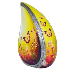 Butterfly Meadows Teardrop Cremation Urn   Nature-Inspired Tribute