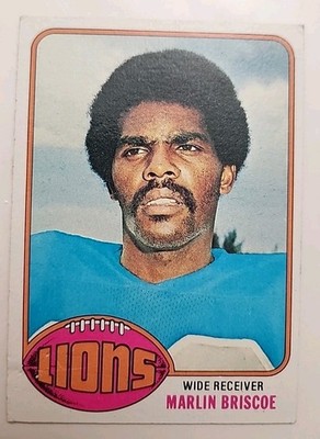 1976 Topps Football Card 484 Marlin Briscoe Detroit Lions 