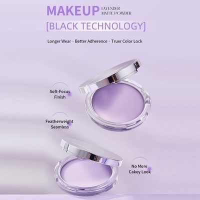 1Pcs Setting Powder Matte Texture Women Breathable Lavender Matte Powder