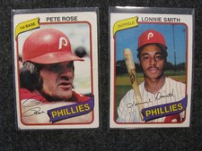 1980 Topps Burger King Philadelphia Phillies - Pete Rose #4,  Lonnie Smith #14