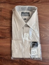 JCPenney Vintage 1970s Beige Button-Up Shirt Men  s Size L BNWT