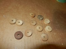 11 A C Gilbert Erector "AM" Special Pulleys, Wood, 1920's Vintage, Original