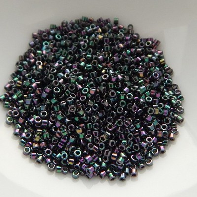 11/o Delica Beads Met Purple/Green Gold Iris 5g Miyuki Cylinder DB1001 10001