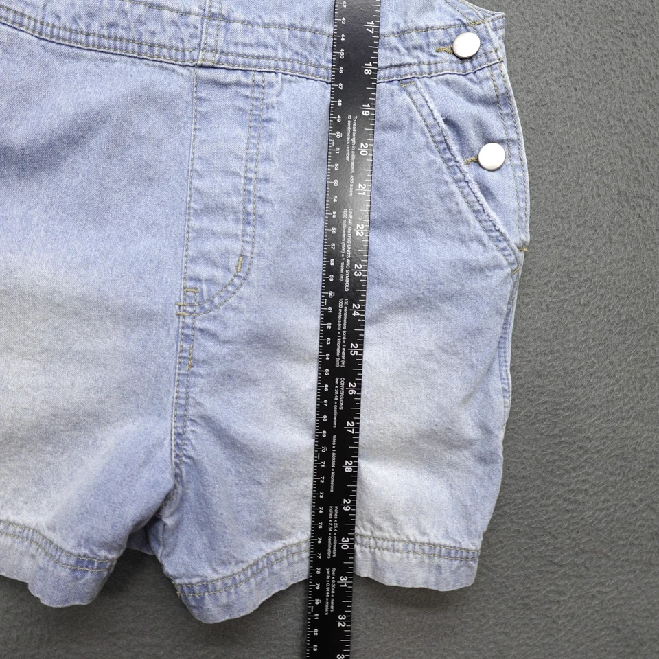 Pantalones Cortos No Boundaries Para Mujer Talla S 3-5 Denim Azul Envejecido Baberos Y2K Foto 3 de 4