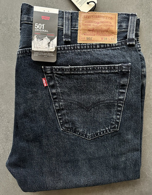Levi's 501 Original Herren Jeans blau dunkle Waschung Stretch W38 L32