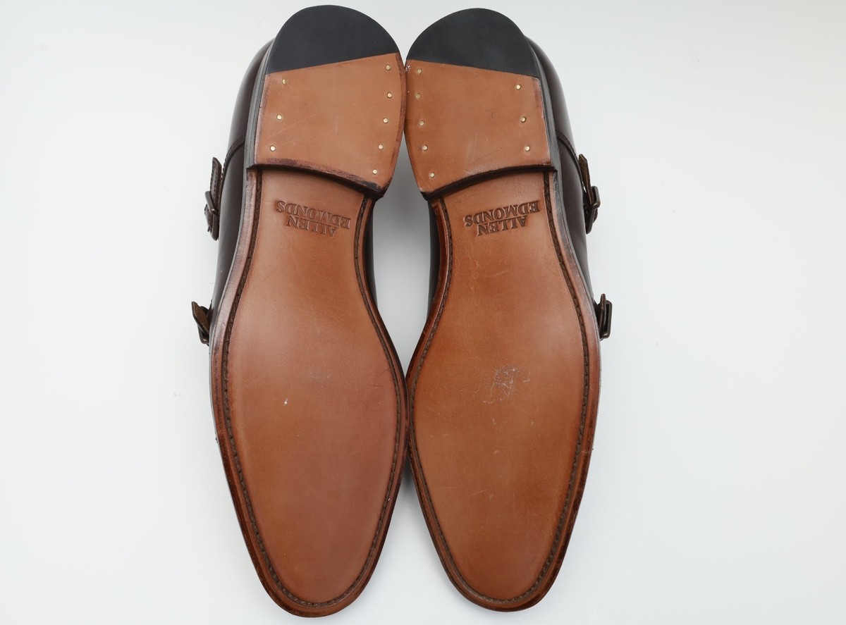 Allen Edmonds Pierce Double Monk Strap Shoes Men\'s Size 9 D Chestnut Brown ec4000713_right_large.jpg main image 4