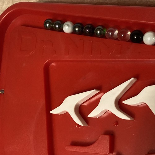 The Amazing Dr Nim analog computer game 1960s Box Damaged Not Original Marbles - Picture 7 of 18