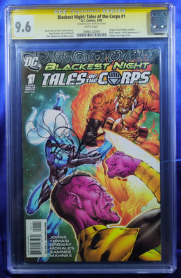 DC Comics Blackest Night: Tales of the Corps #1 CGC 9.6 Signed Geoff Johns Combi