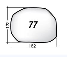 Per Fiat Strada Pick-up da 2012 Vetro di Ricambio Dx per Specchio Retrov 162x122