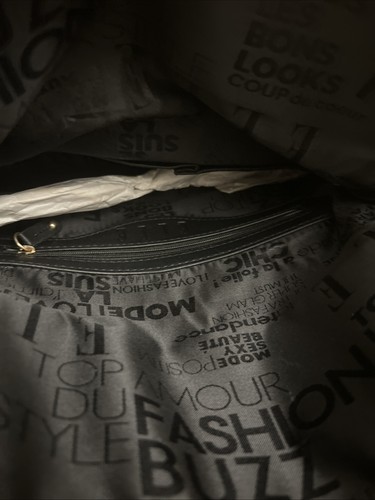 Bolso clutch ELLE metálico dorado y negro para mujer - Imagen 8 de 9