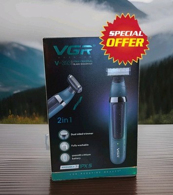 Geschenk für Männer VGR waschbarer wasserdichter elektronischer Rasierer Trimmer V-393