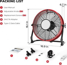 For Milwaukee Battery Floor Fan 12inch W Ac Adapter For Camping Rv Patio Garage For Milwaukee Battery Floor Fan 12inch W Ac Adapter For Camping Rv Patio Garage