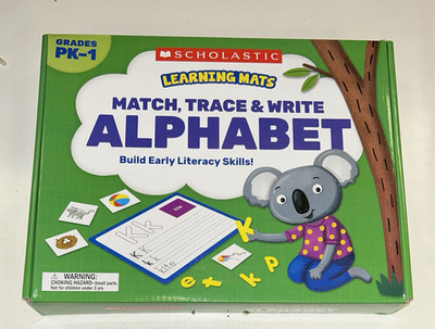 Scholastic Learning Mats Match, Trace & Write Alphabet for Ages 3-7 Grades PK-1