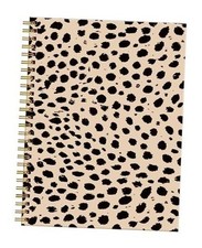 Cuaderno en espiral para mujeres, cuadernos universitarios Guepardo de leopardo