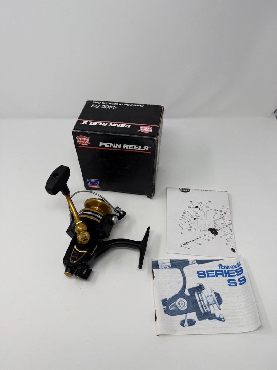 NOS PENN 4400SS SPINNING REEL COMPLETE IN BOX (TOUGH FIND) New In