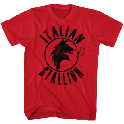 Rocky Balboa T-Shirt New Mens Classic Stallion 100% Red Cotton in Sizes SM - 5XL