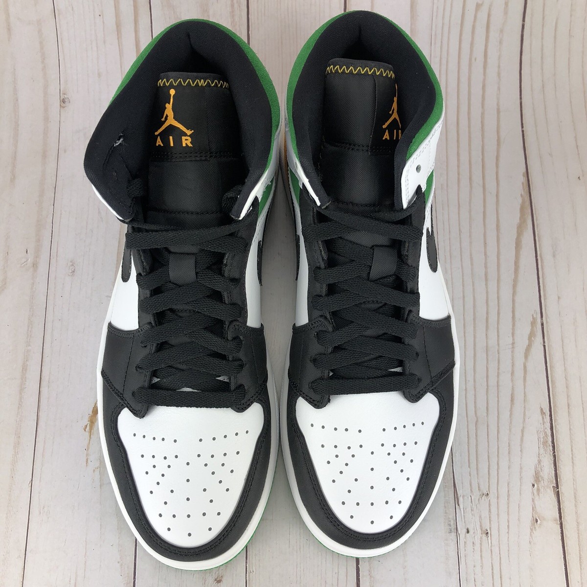 Nike Air Jordan Retro Mid SE Shoes Sneakers Oakland Green Yellow