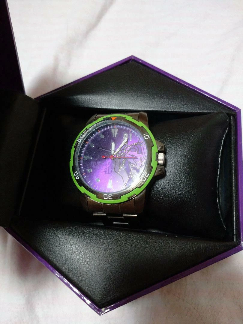 USJ Limited Universal Studios Evangelion Wrist Watch Unit 01 Model Japan  Rare FS