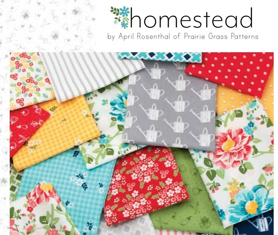 HOMESTEAD 3 charm packs April Rosenthal MODA fabrics quilting sew retro 24090PP - Image 2 of 4