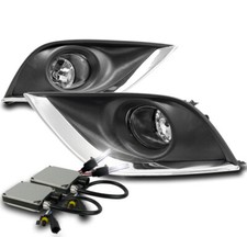 Bumper Driving Fog Light Lamp Chrome W8000k Hid Kitbezel For 15-16 Versa Sedan