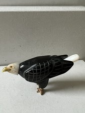 Zuni Eagle fetish Cody Nastacio Black Marble Mop F4068